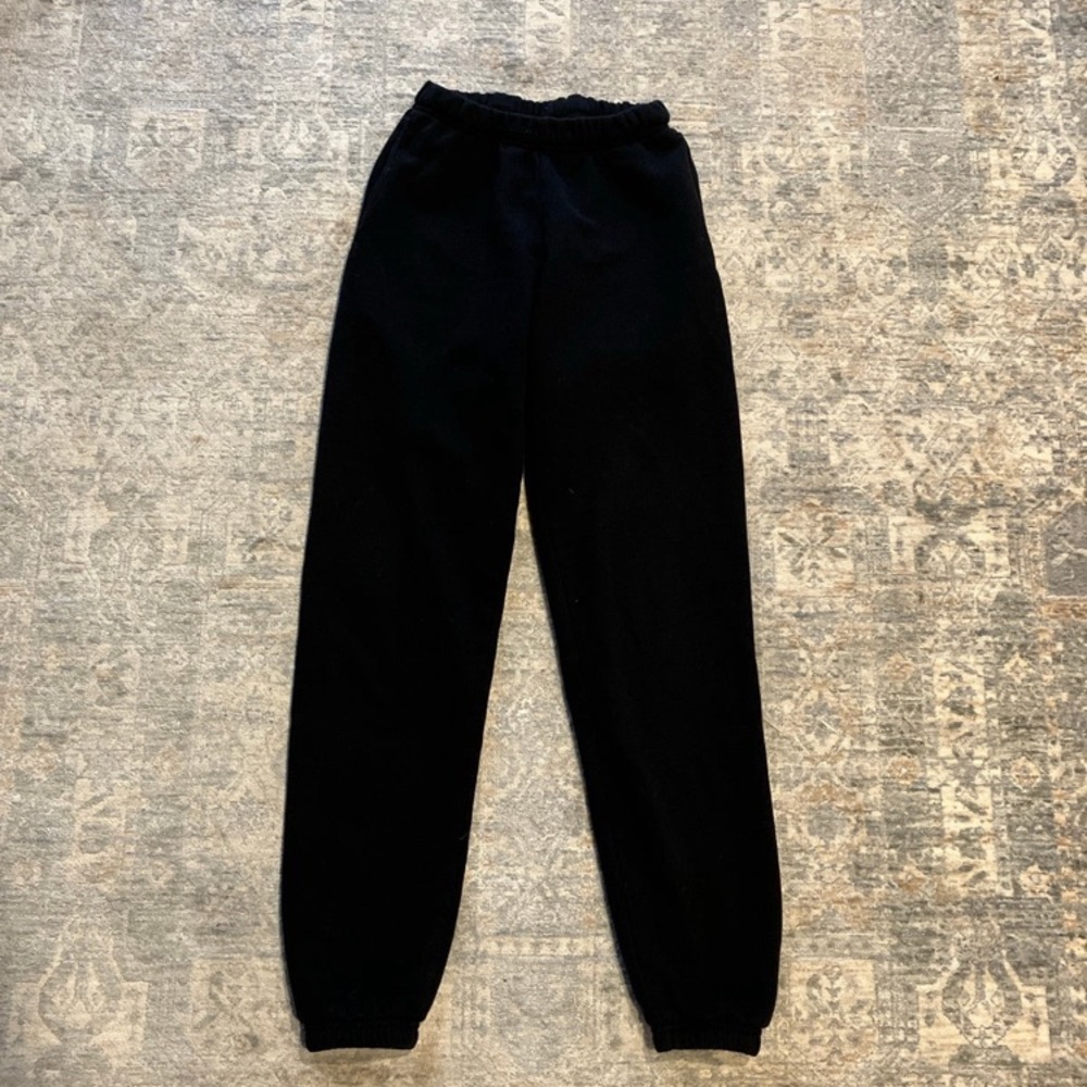 Los Angeles Apparel Flex Fleece high waisted black sweatpants size XS